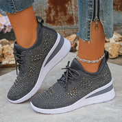 Arabella Foxcroft | Rhinestone Platform Sneakers For Women