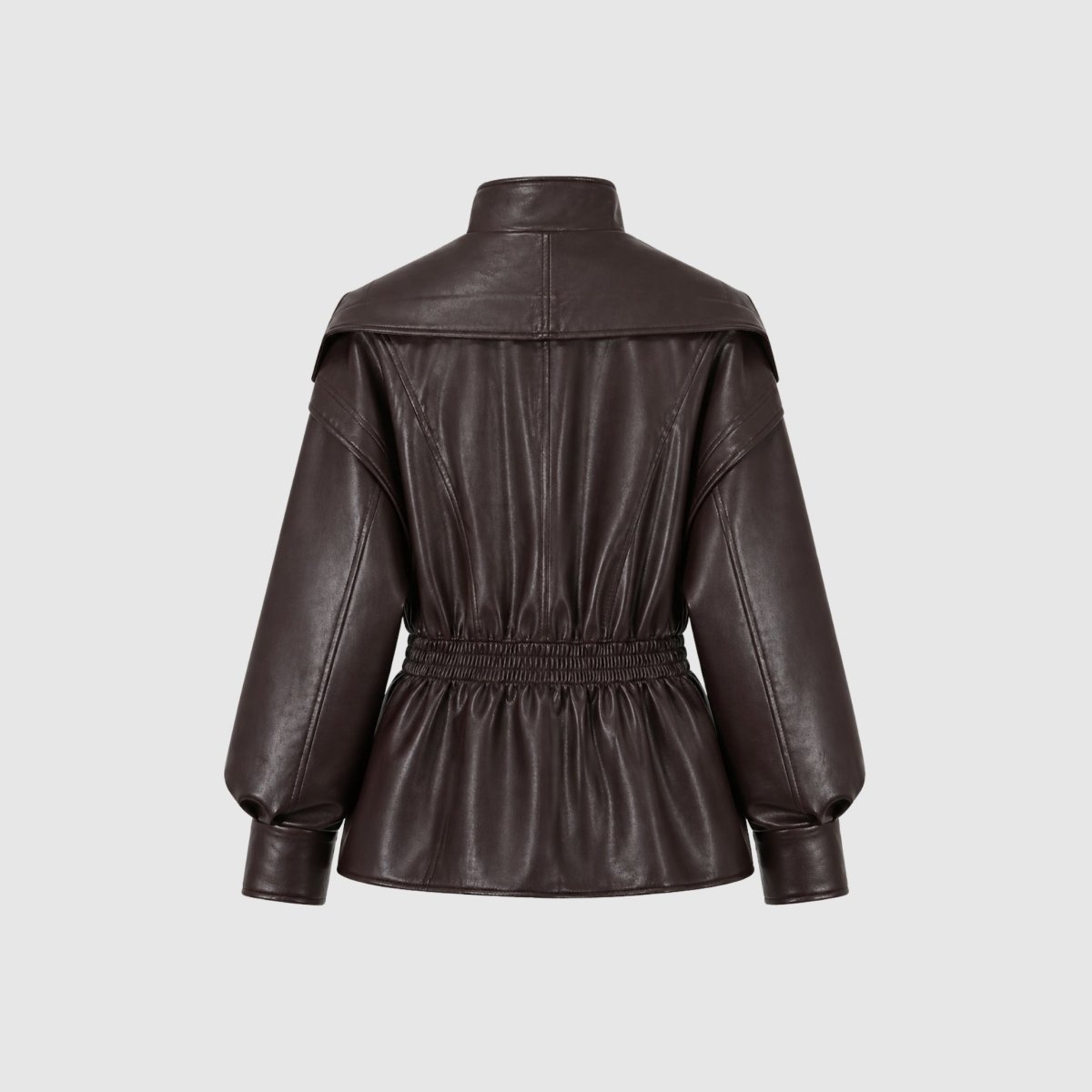 Francesca Dunleigh | Faux Leather Peplum Jacket For Women