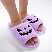 Little Boo | Pumpkin Halloween Slippers For Women