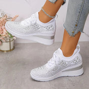 Arabella Foxcroft | Rhinestone Platform Sneakers For Women