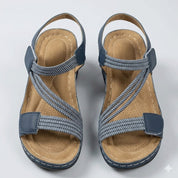 Marcella Dunvore | Elastic Strap Flat Sandals For Women