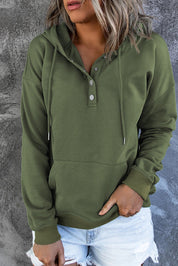 Bronte Halliwell | Casual Button-Neck Hoodie For Women