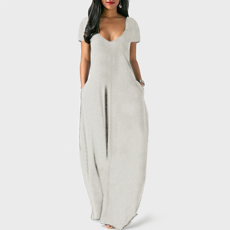 Penelope Ashgrove | Deep V-Neck Maxi Dress For Women
