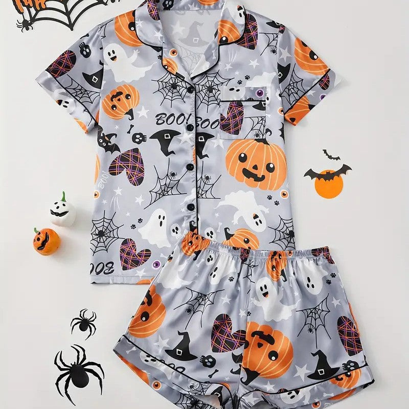 Haunted Pumpkin | Halloween Pyjama Set For Women