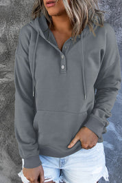 Bronte Halliwell | Casual Button-Neck Hoodie For Women