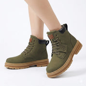 Harriet Dunmore | Rugged Olive Ankle Boots For Women