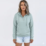 Bronte Halliwell | Casual Button-Neck Hoodie For Women