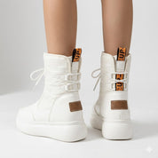 Marguerite Foxwell | White Platform Snow Boots For Women