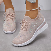 Arabella Foxcroft | Rhinestone Platform Sneakers For Women