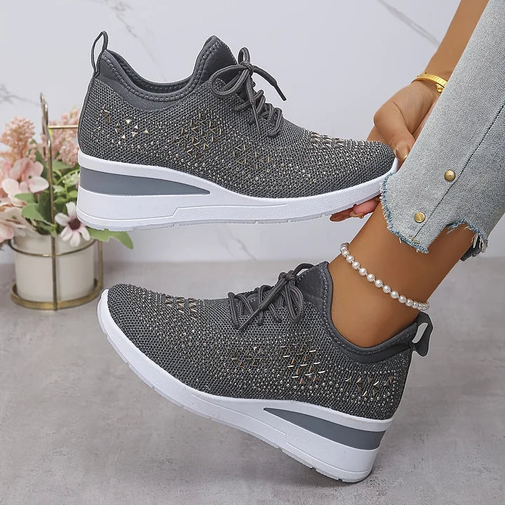 Arabella Foxcroft | Rhinestone Platform Sneakers For Women