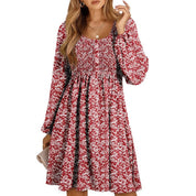 Harriet Langford | Smocked Square Neck Puff Sleeve Mini Dress For Women