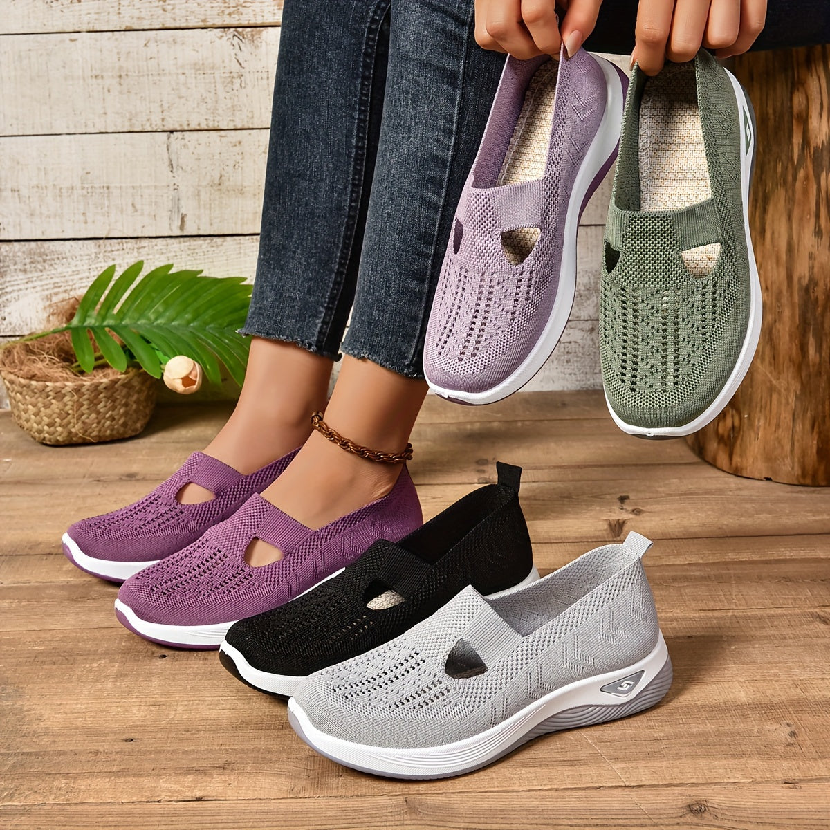 Rosalind Fairvale | Slip-On Knit Sneaker For Women