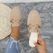 Harriet Colestone | Knit Horsebit Loafer Flats For Women
