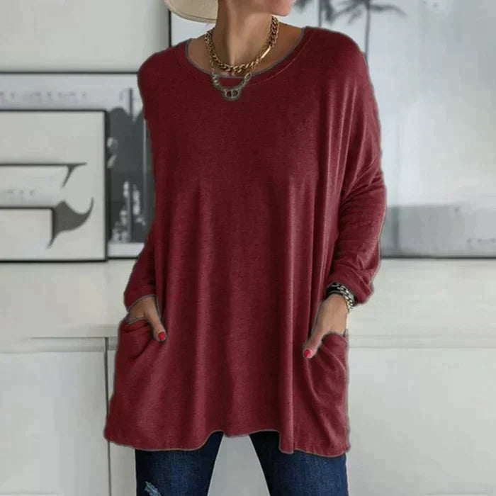 Harriet Voss | Oversized Long Sleeve Tunic Top For Women