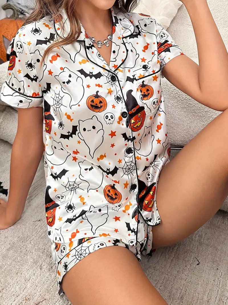 Haunted Pumpkin | Halloween Pyjama Set For Women