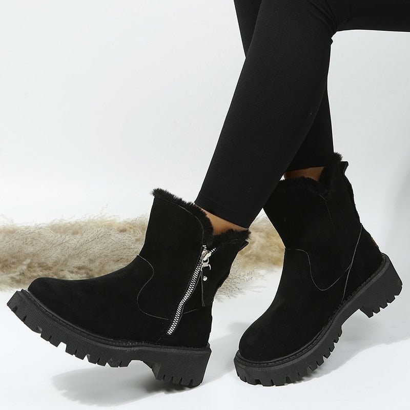 Veronica Slade | Faux Fur Lined Ankle Boots For Women