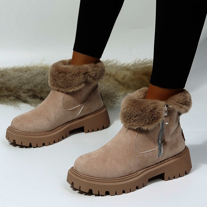Veronica Slade | Faux Fur Lined Ankle Boots For Women