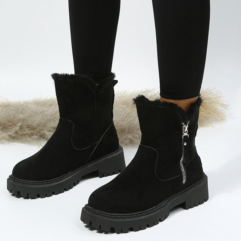 Veronica Slade | Faux Fur Lined Ankle Boots For Women