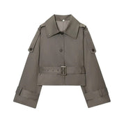 Lucette Fairholm | Cropped Belted Trench Coat For Women