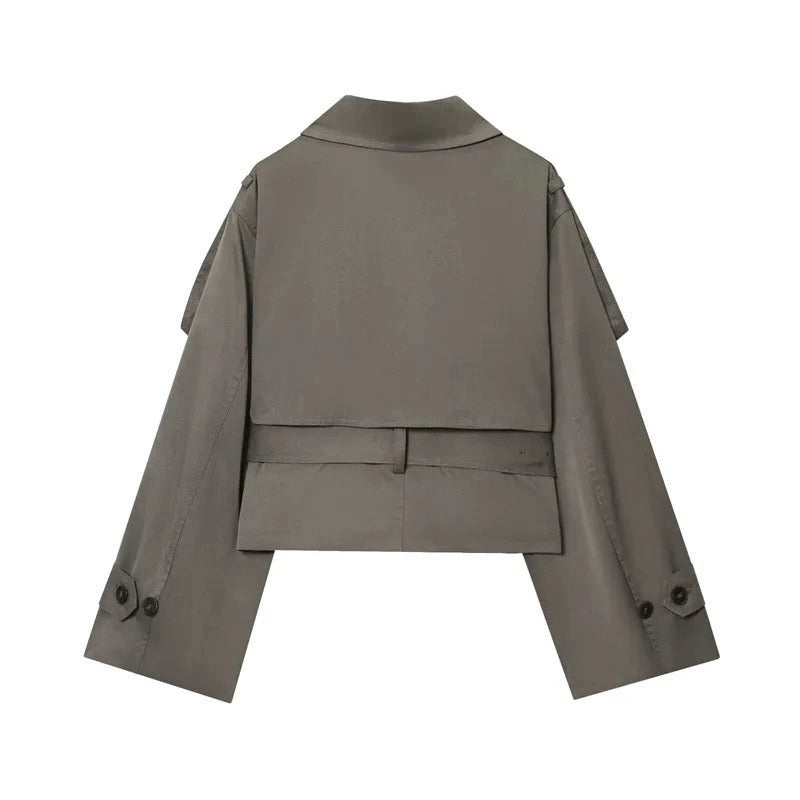 Lucette Fairholm | Cropped Belted Trench Coat For Women