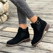 Helena Forsythe | Black Suede Chelsea Ankle Boots For Women