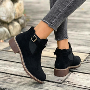 Helena Forsythe | Black Suede Chelsea Ankle Boots For Women