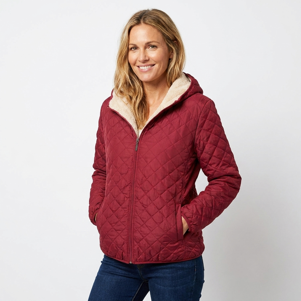 Rosemary Fincham | Quilted Hooded Zip-Up Jacket For Women