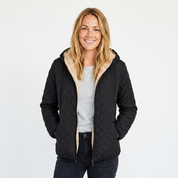 Rosemary Fincham | Quilted Hooded Zip-Up Jacket For Women