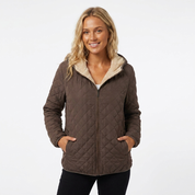 Rosemary Fincham | Quilted Hooded Zip-Up Jacket For Women