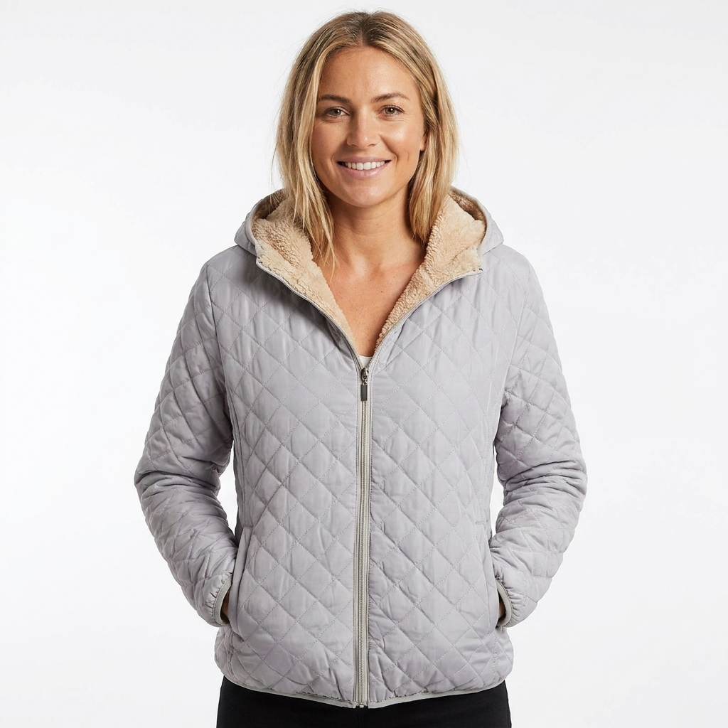 Rosemary Fincham | Quilted Hooded Zip-Up Jacket For Women