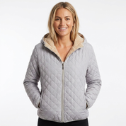 Rosemary Fincham | Quilted Hooded Zip-Up Jacket For Women
