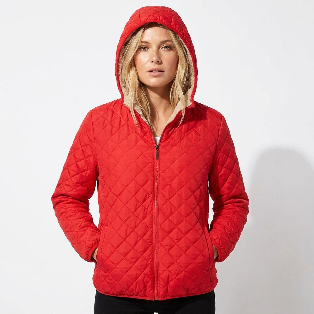 Rosemary Fincham | Quilted Hooded Zip-Up Jacket For Women