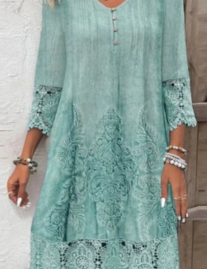 Adrienne Hollowell | Lace Detail Midi Dress For Women