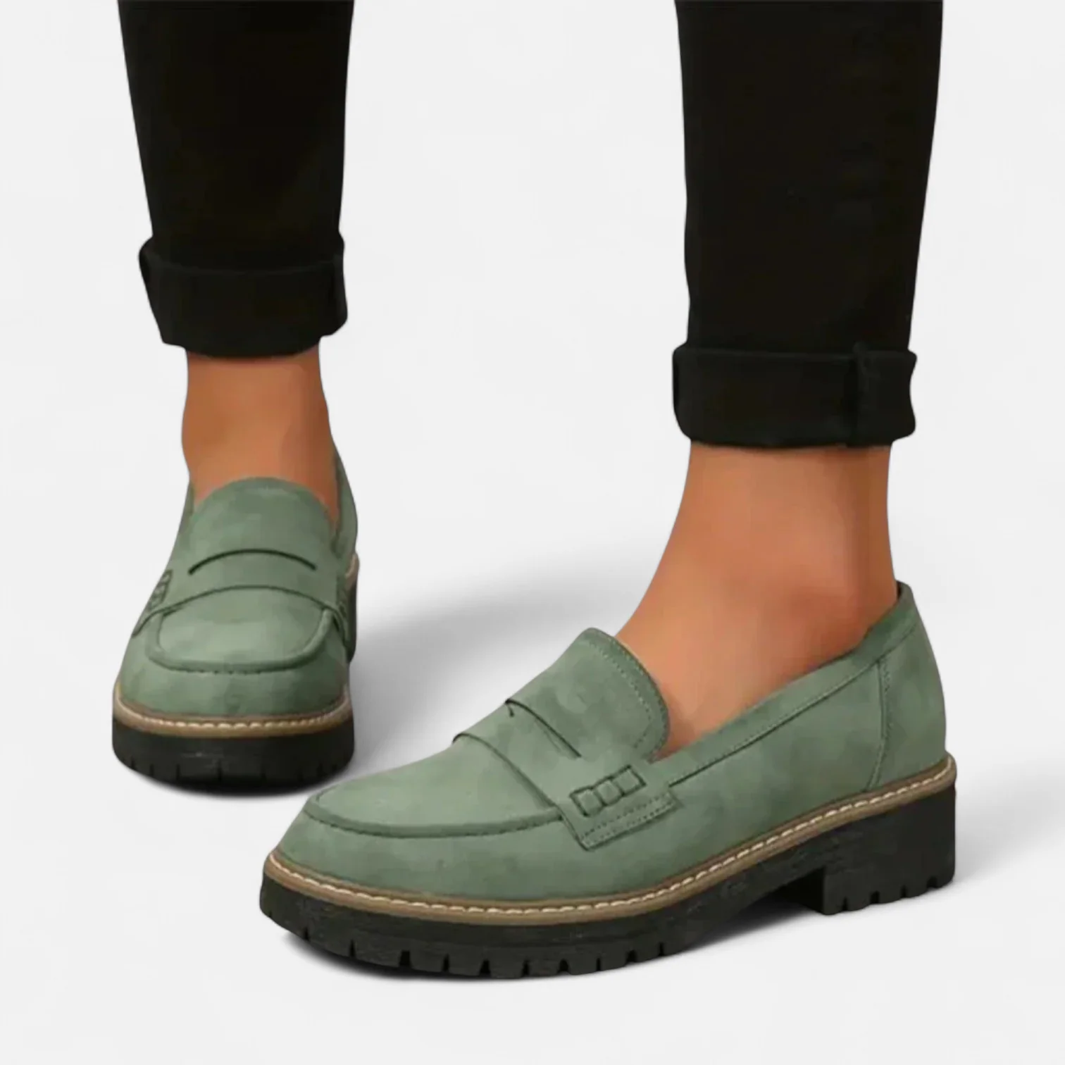 Phoebe Kensington | Classic Chunky Sole Penny Loafers For Women