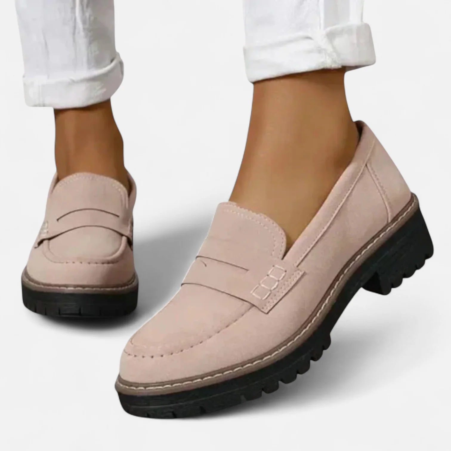 Phoebe Kensington | Classic Chunky Sole Penny Loafers For Women