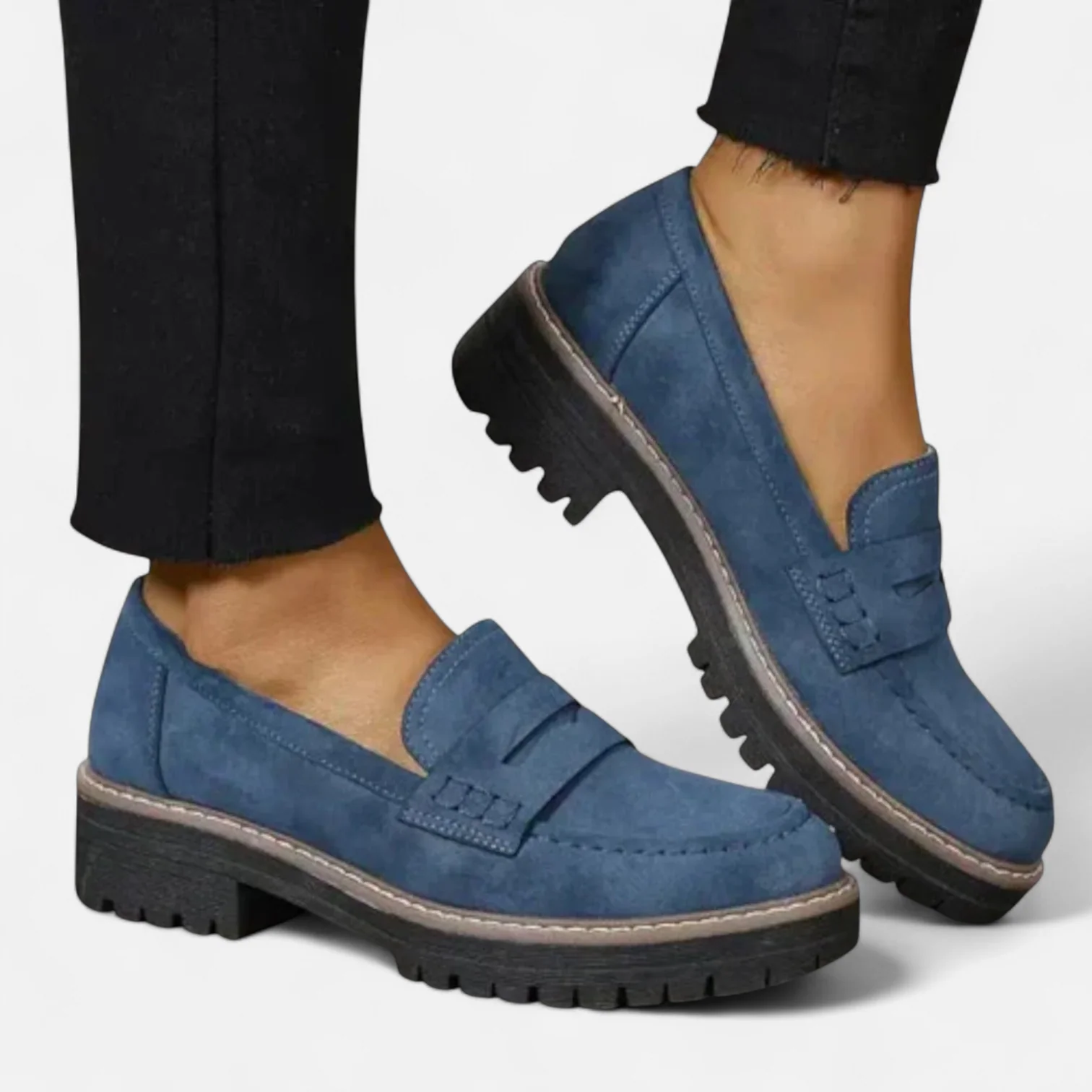 Phoebe Kensington | Classic Chunky Sole Penny Loafers For Women