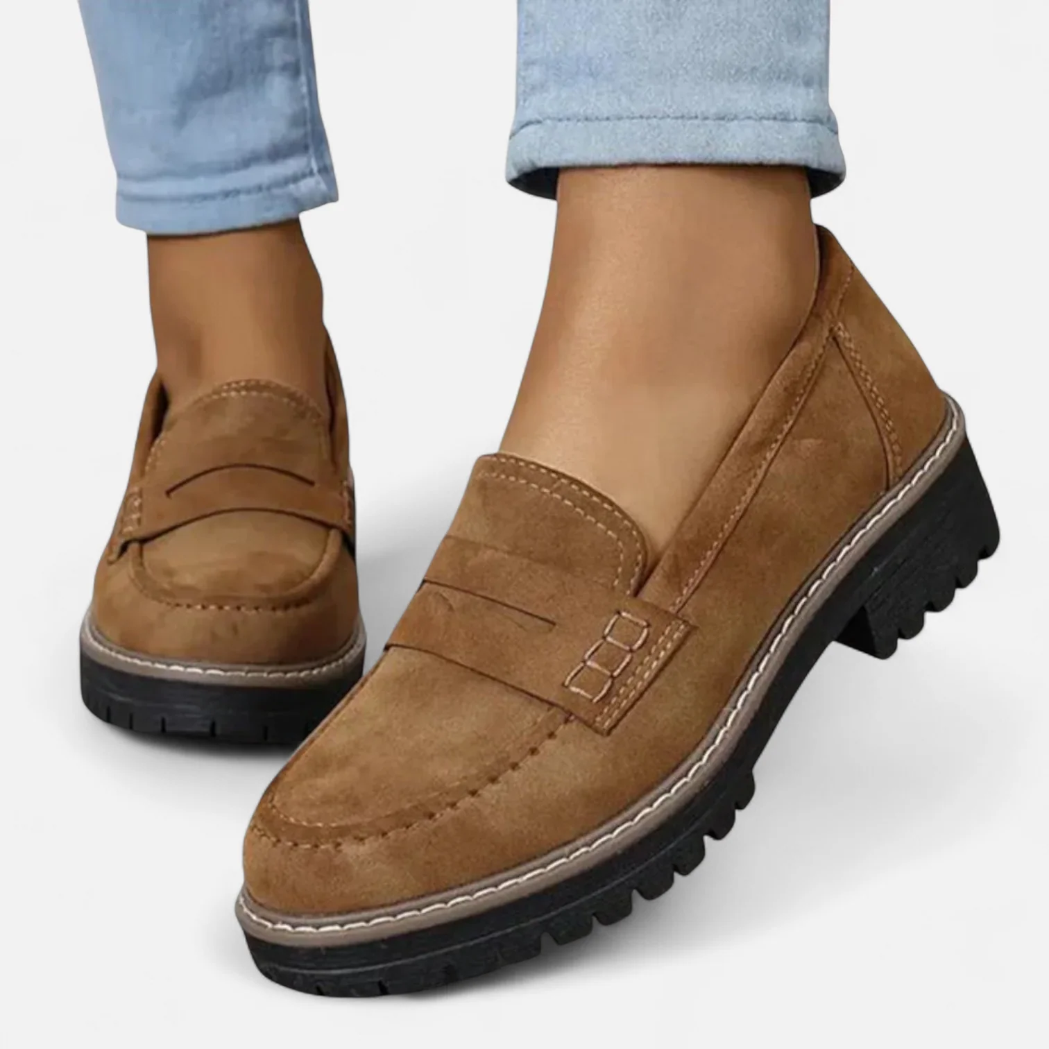 Phoebe Kensington | Classic Chunky Sole Penny Loafers For Women