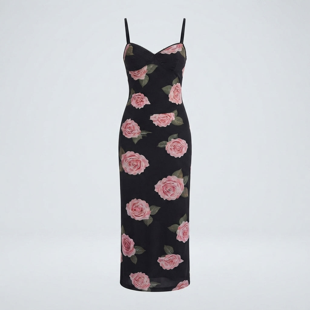 Juliette Hartwell | Floral Print Maxi Races Dress For Women