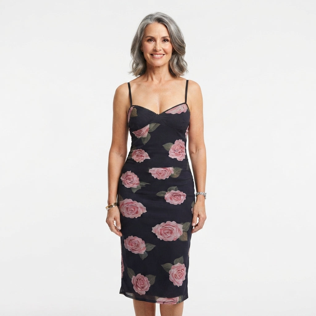 Juliette Hartwell | Floral Print Maxi Races Dress For Women