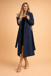 Vanessa Holmcroft | Belted Longline Wrap Coat For Women
