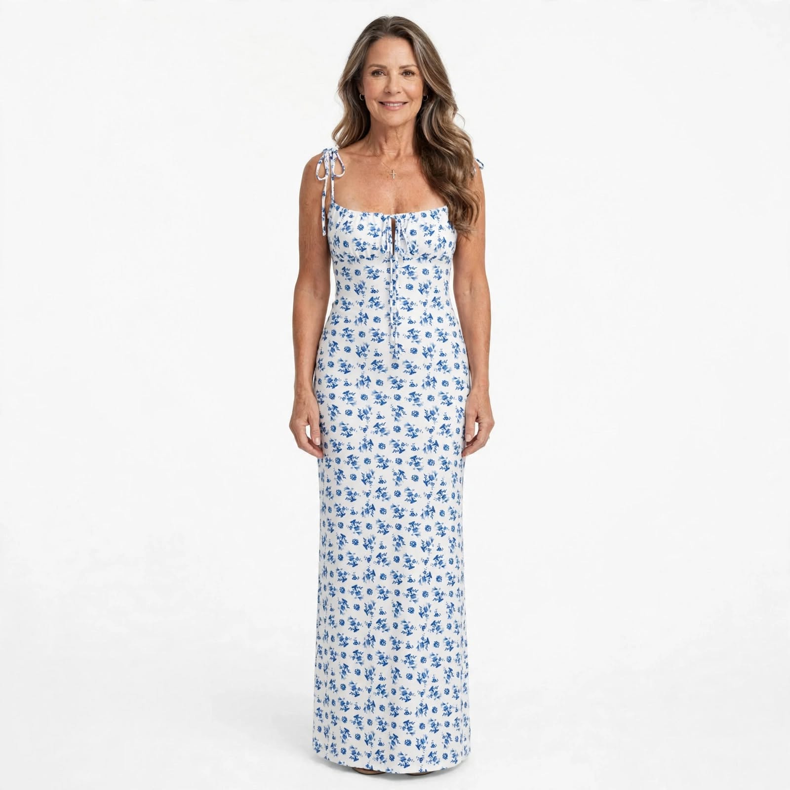 Margot Devereux | Floral Summer Dress With Lace-Up Detail For Women