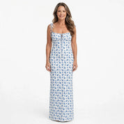 Margot Devereux | Floral Summer Dress With Lace-Up Detail For Women