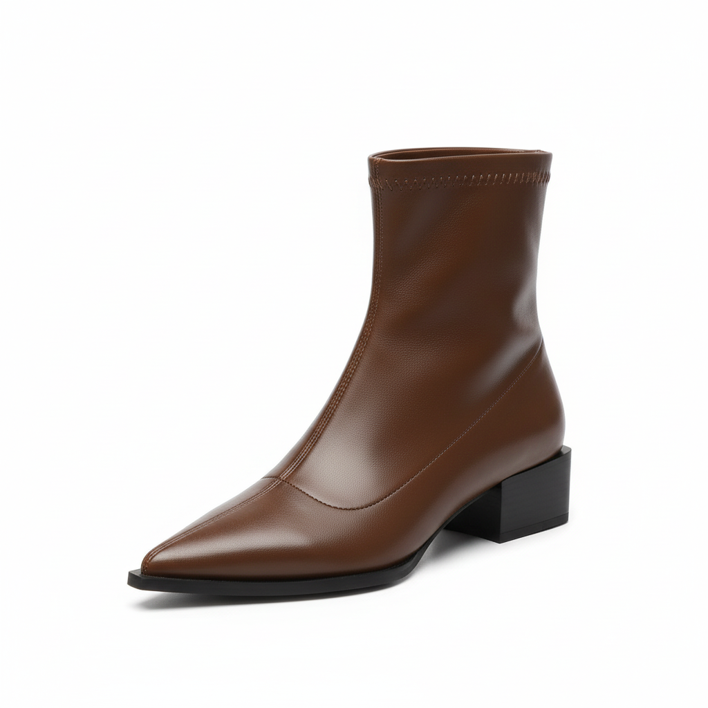 Lavinia Merriport | Metallic Silver Ankle Boots For Women