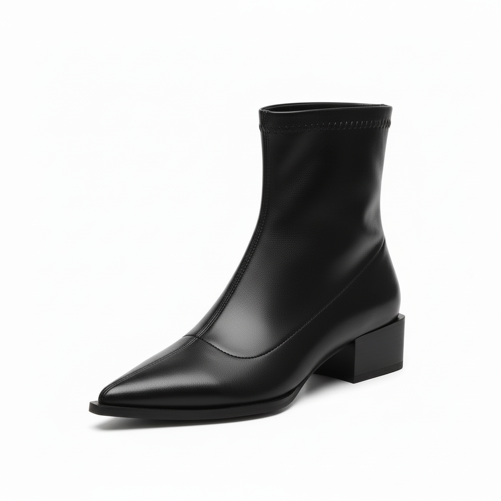 Lavinia Merriport | Metallic Silver Ankle Boots For Women