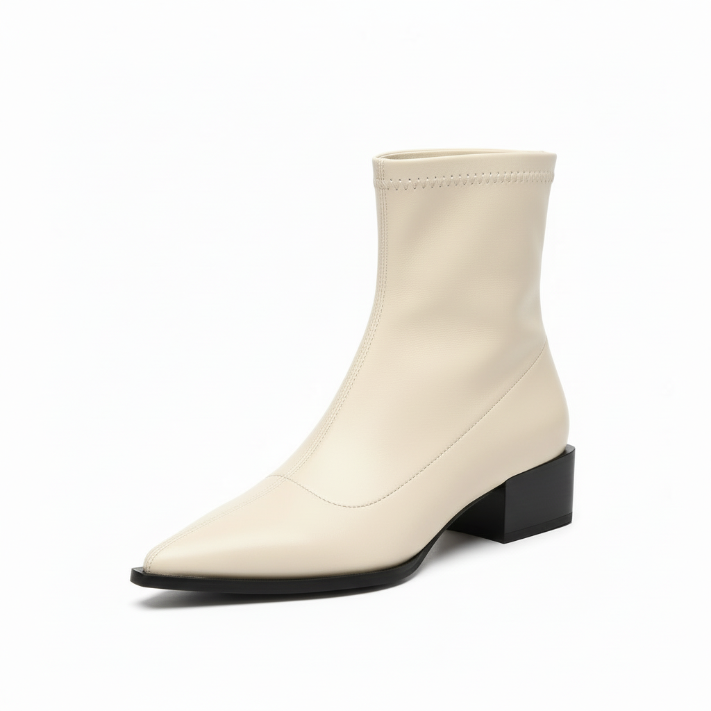 Lavinia Merriport | Metallic Silver Ankle Boots For Women
