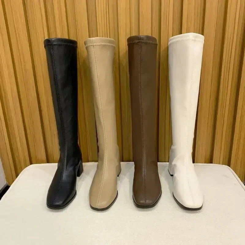 Arabella Stoneford | Knee-High Block Heel Boots For Women