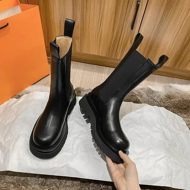 Harriet Colmere | Classic Chelsea Mid-Calf Boots For Women