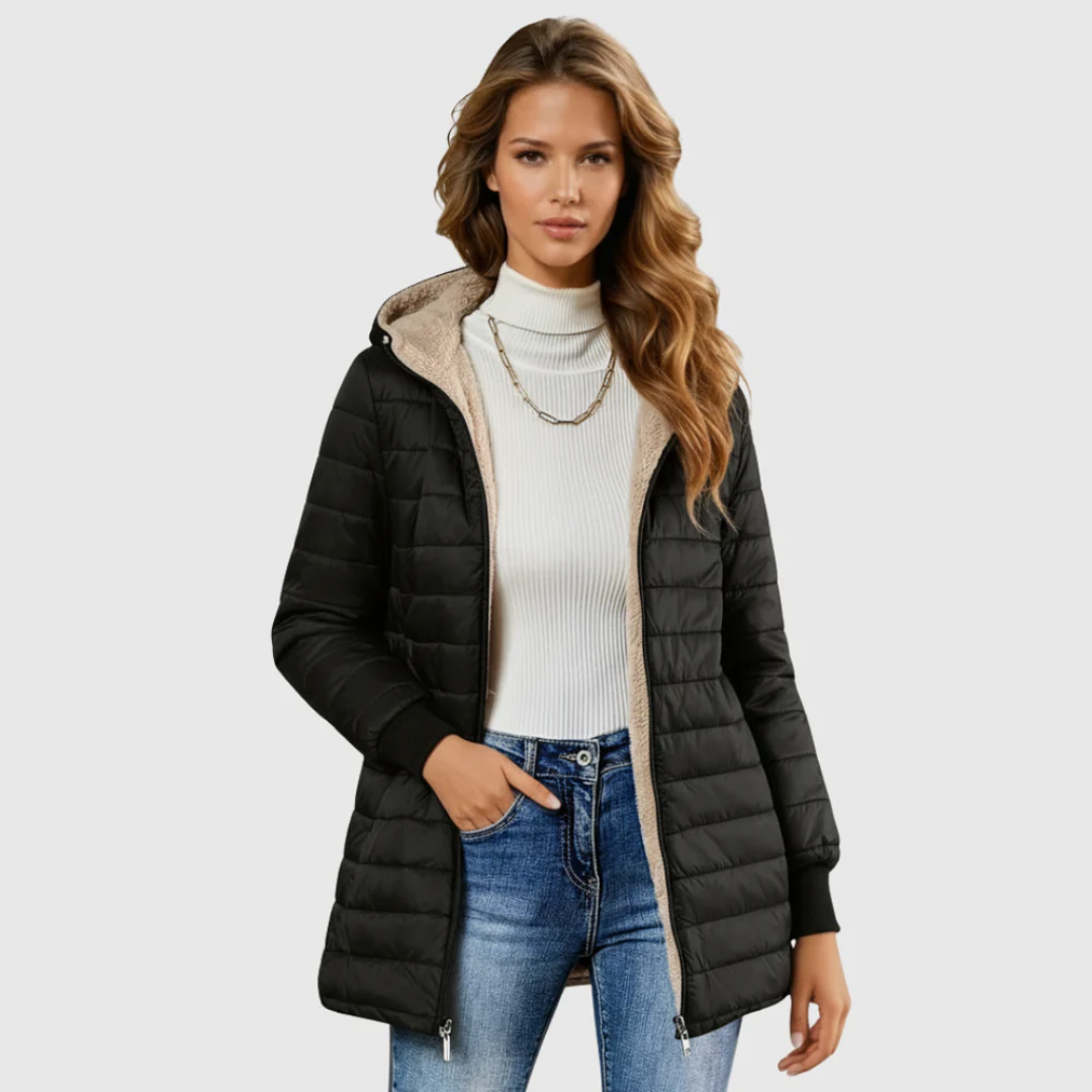 Naomi Castleford | Hooded Quilted Puffer Jacket For Women