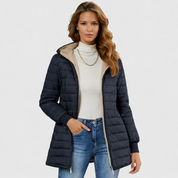 Naomi Castleford | Hooded Quilted Puffer Jacket For Women