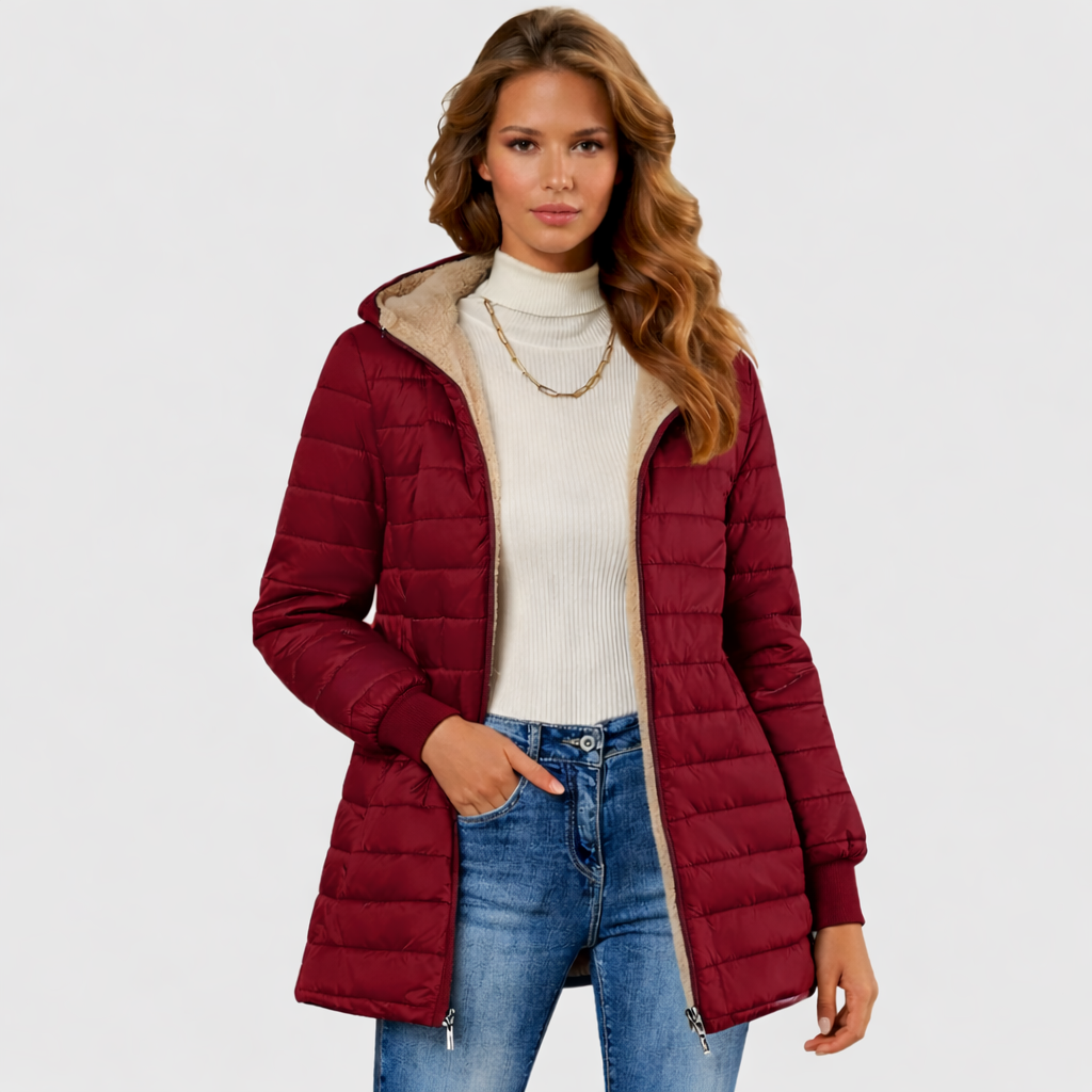 Naomi Castleford | Hooded Quilted Puffer Jacket For Women
